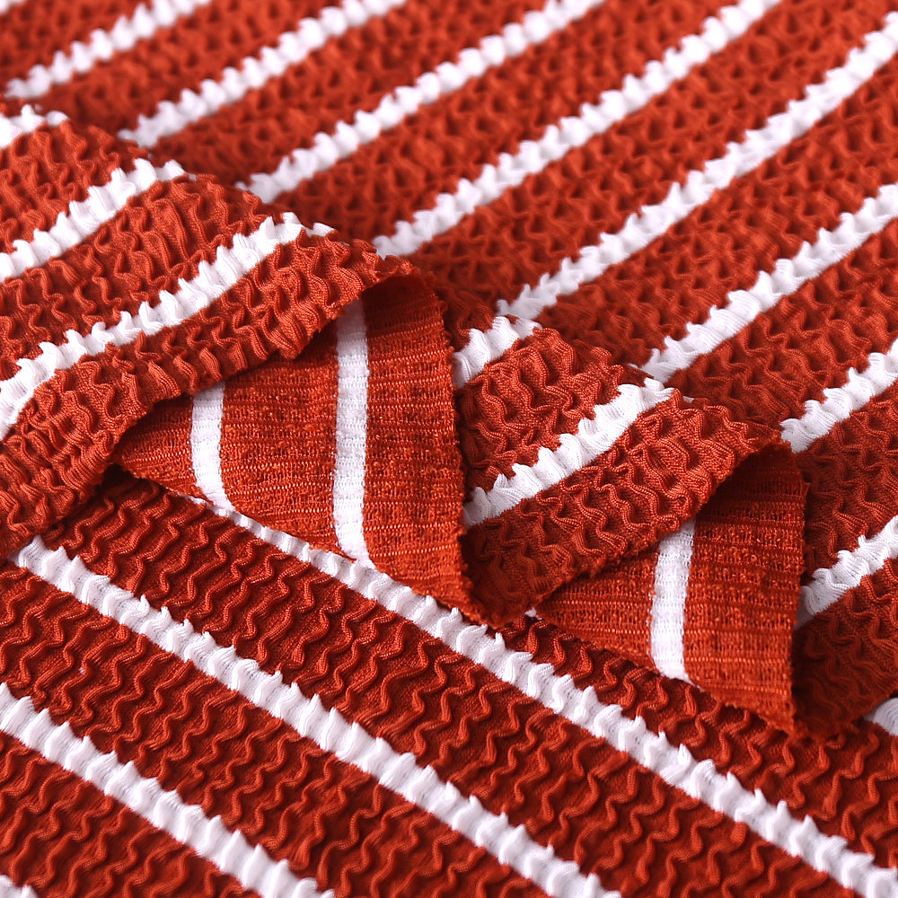 Wave striped dynamic jacquard fabric, polyester elastic swimsuit, swimsuit fabric, knitted polyester ammonia staircase fabric