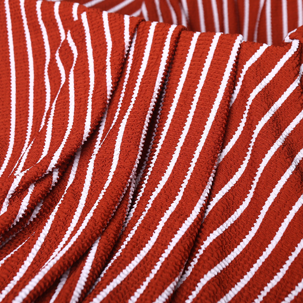 Wave striped dynamic jacquard fabric, polyester elastic swimsuit, swimsuit fabric, knitted polyester ammonia staircase fabric