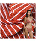 Wave striped dynamic jacquard fabric, polyester elastic swimsuit, swimsuit fabric, knitted polyester ammonia staircase fabric