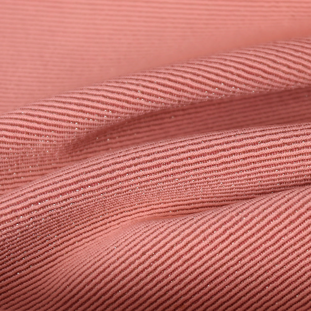 Polyester spandex gold silver silk double-sided high elastic jacquard swimsuit fabric, sports and leisure bikini knitted fabric