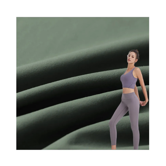 Nylon spandex full matte double-sided brushed high elastic yoga fitness sportswear knitted fabric