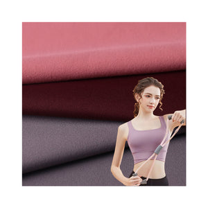 Spot supply of Lulu nude nylon double-sided single brushed Lycra yoga suit dance training suit fitness suit fabric