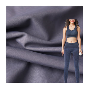 Polyester double-sided embossed polyester ammonia four sided elastic yoga suit sports tight and high elastic fabric