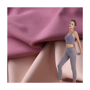 Spot polyester double-sided double brushed high elastic sports nudity sports dance yoga suit fabric