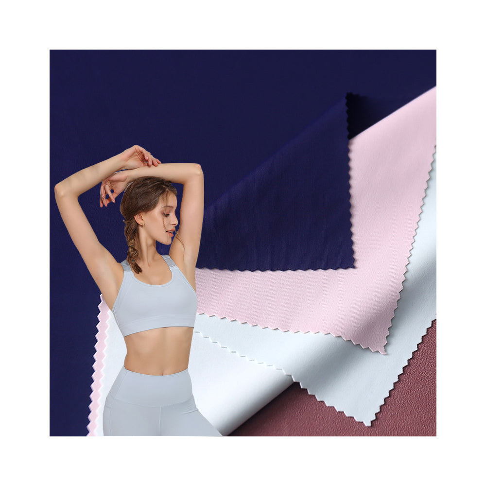 160G Nylon Knitted Double-sided Yoga Wear Fabric Sports Fitness Running Corset Dance Wear Fabric In Stock