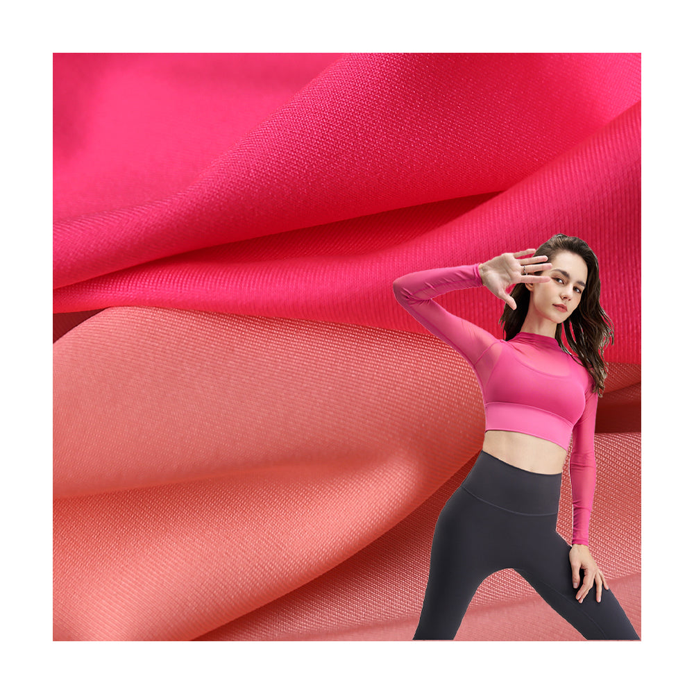 Ultra fine velvet pull frame polyester ammonia high elastic sports Lycra fabric leggings underwear fabric yoga suit fabric