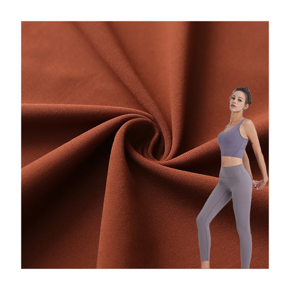 High elastic polyester imitation cotton 250g polyester spandex elastic quick drying sports underwear T-shirt yoga suit fabric