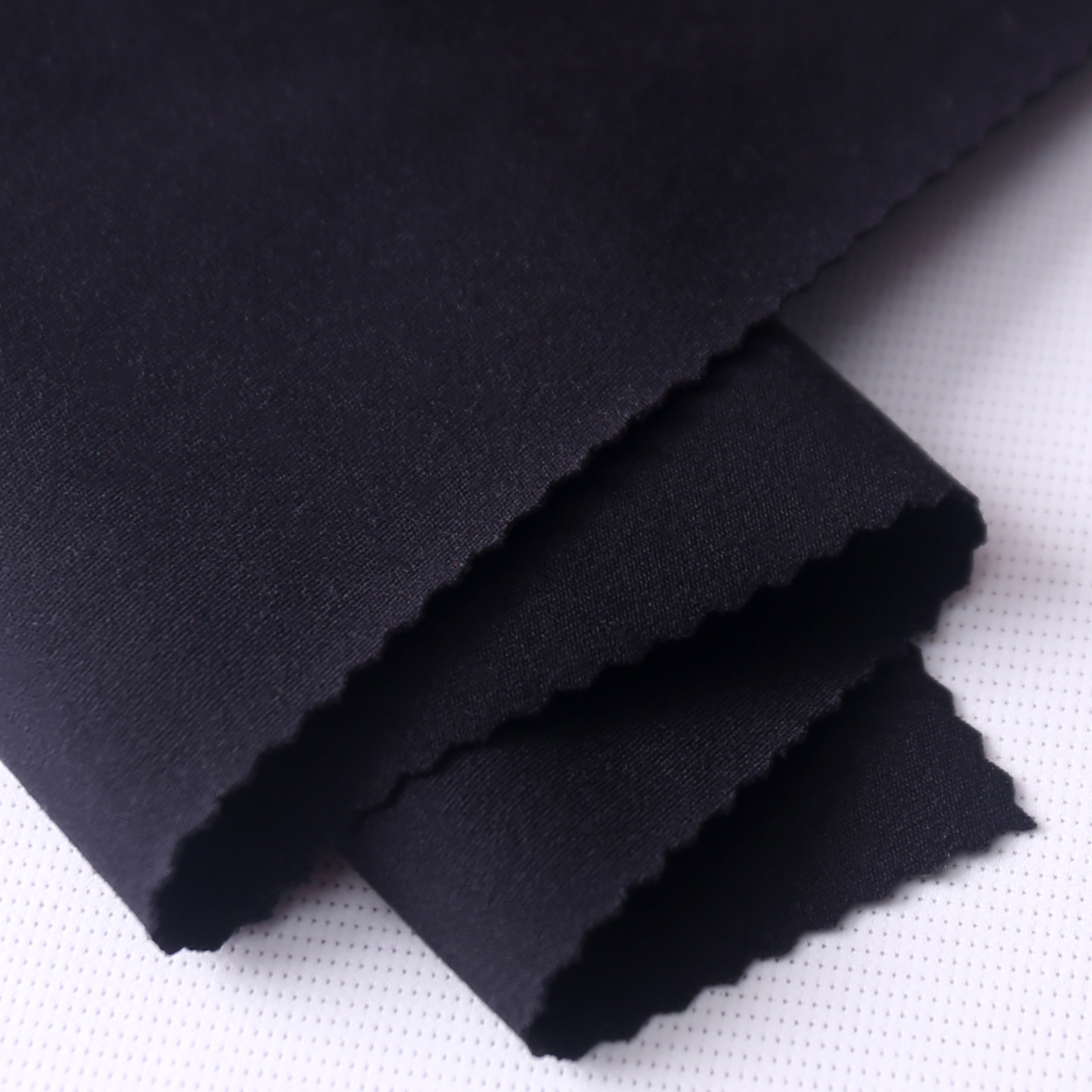 Polyester ammonia double-sided knitted fabric 210g polyester high elastic brushed naked quick drying yoga suit fabric