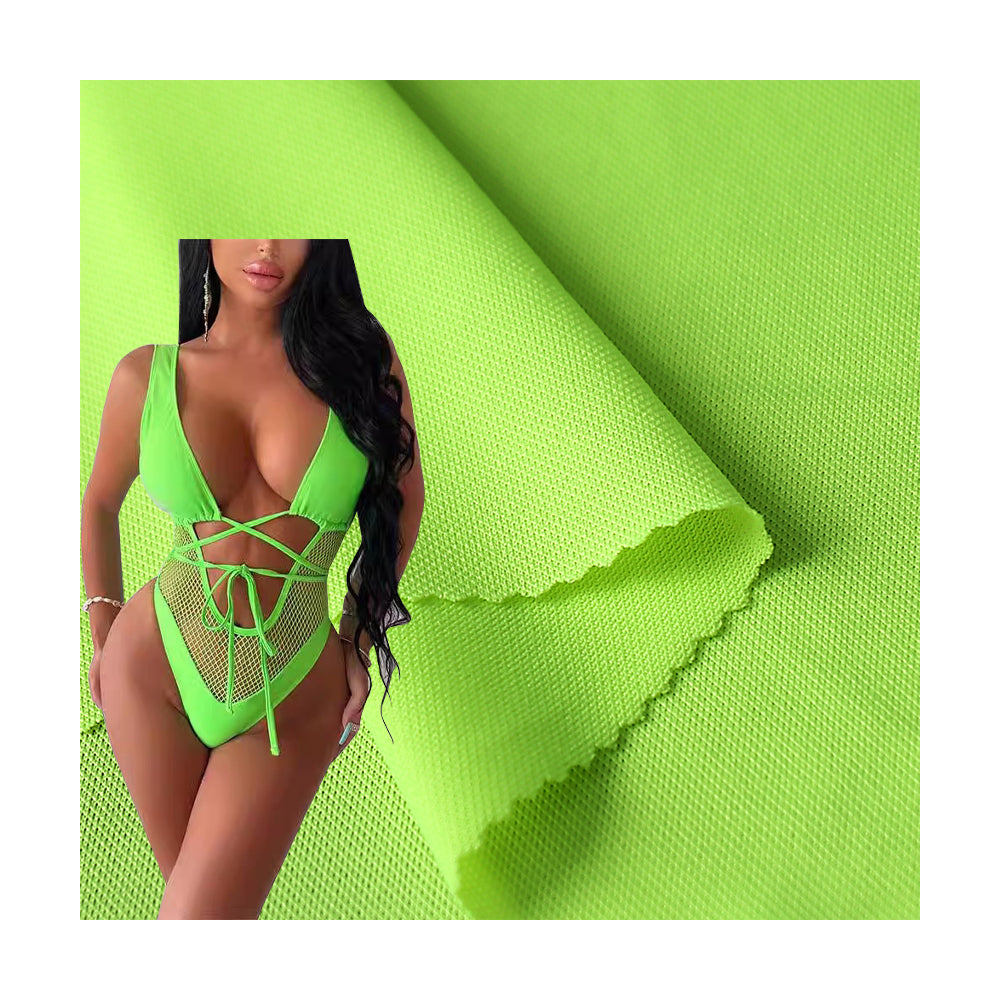 Polyester spandex mesh knitted lining swimsuit composite bottom fabric