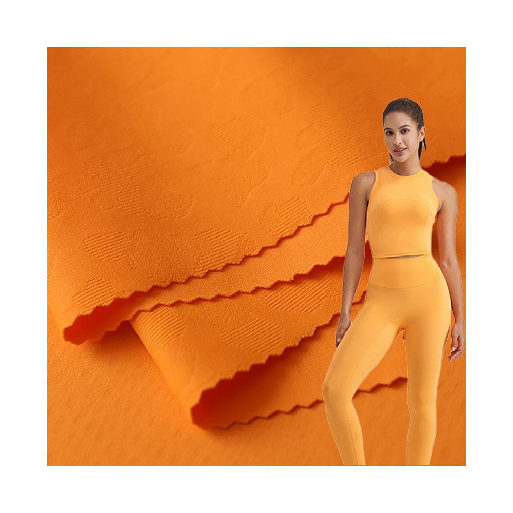 210G nylon spandex double-sided jacquard knitted fabric with four sides high elasticity yoga suit and sportswear fabric