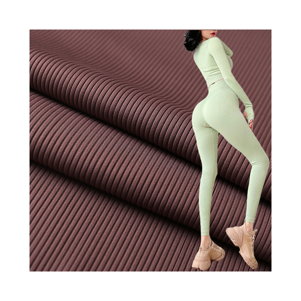 320G nylon ammonia staircase fabric threaded strip pit strip fabric yoga swimsuit elastic stripe fabric