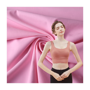 Double sided high elastic nylon spandex fabric for breathable and moisture absorbing yoga and dance clothing fabrics